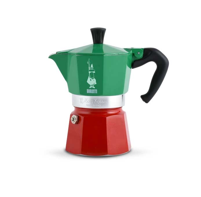 Bialetti Espressokocher Moka Espress Tricolore 6 Tassen