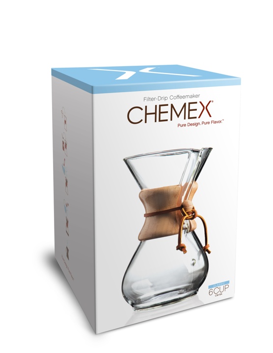 Chemex Karaffe aus Glas mit Holzgriff 6 Tassen