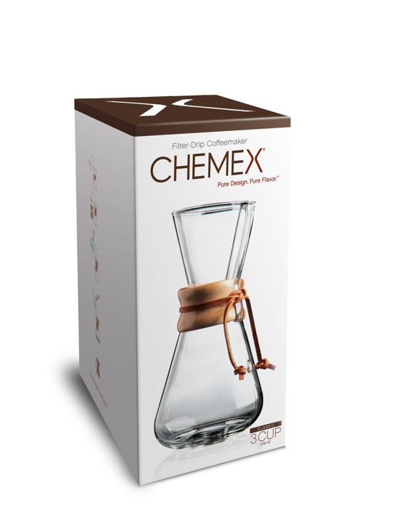 Chemex Karaffe aus Glas mit Holzgriff 1-3 Tassen